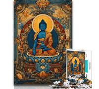 Buddha Statues Jigsaw Puzzles for Teenagers 1000 Pieces,Learning Educational Toy for Is Ideal As A Gift for The Whole Family 75x50cm