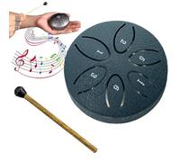 Buddha Stones Mini Steel Tongue Drum,3 Inch Sound Healing Drum Kit,6 Note Worry Free Drum, Great for Yoga Meditation, Camping, Music Enlightenment (Color : Navy 1)