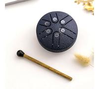 Buddha Stones Mini Steel Tongue Drum 3 Inch Sound Healing Drum Kit,Mini Handpan Drum, 6 Note Worry Free Drum, Worry-Free Drum, Handpan Drum cyan
