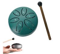 Buddha Stones Mini Steel Tongue Drum,6 Note Worry Free Drum,3 Inch Sound Healing Drum Kit, Mini Handpan Drum,Mini Steel Drum,Percussion Instrument for Meditation Yoga Chakra Tong Drum (Color : Gold/0