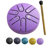 Buddha Stones Mini Steel Tongue Drum,6 Note Worry Free Drum,3 Inch Sound Healing Drum Kit, Mini Handpan Drum,Mini Steel Drum,Percussion Instrument for Meditation Yoga Chakra Tong Drum (Color : Gold/0