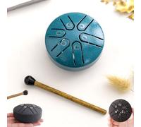 Buddha Stones Mini Steel Tongue Drum, Mini Handpan Drum, 3 Inch Sound Healing Drum Kit, 6 Note Worry Free Drum (Color : Green, Size : Arrow style)