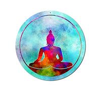 "Buddha" Suncatcher No. 20.4 Diameter 15 cm · Gift Idea Birthday Christmas · Symbol of Teaching Enlightenment Relaxation Meditation · Buddhism Lucky Charm · Hanging Decoration