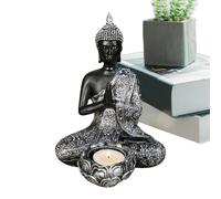 Buddha Tea Light Holder, Buddha Statue Decor - Resin Retro Candle Holder | Elegant Tea Light Holder, Decorative Sculpture for Meditation, Yoga Room, Living Room