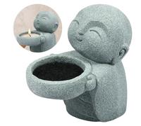 Buddha Tealight Holder Vintage Sandstone Buddha Candle Holder Statues Simplistic Tea Light Buddha Figurine Candlestick Cute Zen Buddha Statue Candle Stand for Home Office Car Decoration
