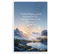 Buddha "Three Things Cannot Be Long Hidden: Sun, Moon, Truth" Inspirational 12x18 US Made Poster