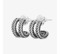 Buddha To Buddha Barbara Silver Hoop Earrings 114 ONE