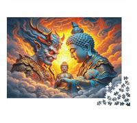 Buddha Vs Demon Jigsaw Puzzles 1000 Pieces Recycled Material Zen Art Adult Jigsaws Developing Boy & Girl‘s Intelligence Parent Child Game Activity 52x38cm/1000pcs