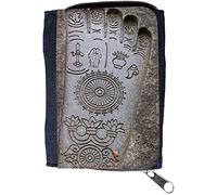 Buddha,Walking Meditation biddhism Design Women’s Denim Coin Wallet, Girls Purse, Gift Purse Wallet, Stags Purse.