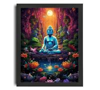 Buddha Wall Art Meditation Poster Print Lotus Flower Artwork Spirituality Art Poster A1 - Wall Art Home Decor Movie Poster Canvas Film Cinema Retro Vintage Cult Classic Nostargic Saga Modern reprint