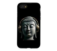 Buddha with Headphones Mindfulness Music Boho Zen Buddhism Case for iPhone SE (2020) / 7/8