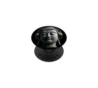 Buddha with Headphones Mindfulness Music Boho Zen Buddhism PopSockets Adhesive PopGrip