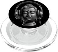 Buddha with Headphones Mindfulness Music Boho Zen Buddhism PopSockets PopGrip for MagSafe