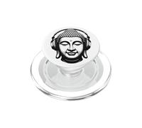 Buddha with Headphones Mindfulness Music Boho Zen Buddhism PopSockets PopGrip for MagSafe