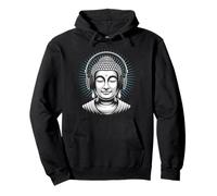 Buddha with Headphones Mindfulness Music Boho Zen Buddhism Pullover Hoodie