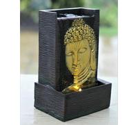 Buddha Zen Tabletop Water Fountain - Indoor Garden Ornament With Led Lights