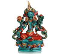 Buddhalaya Green Tara Statue 12 cm Resin Turquoise
