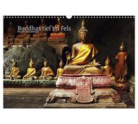 Buddhas deep in the rock UK-Version (Wall Calendar 2026 DIN A3 Landscape), CALVENDO 12 Month Wall Calendar
