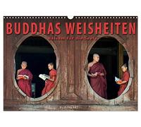 BUDDHA'S WISDOM - Balm for the soul UK-Version (Wall Calendar 2026 DIN A3 Landscape), CALVENDO 12 Month Wall Calendar