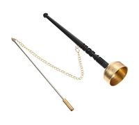 Buddhism Copper Yin Percussion Instrument Decorative Sound for Meditation Rituals and Ceremonies Exquisite Craftsmanship Durable Handle for Easy Use Home Temple