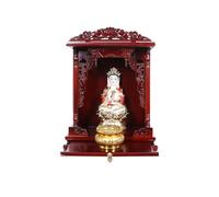 Buddhist Altar for Home Worship, Wall Mounted & Desktop Meditation Prayer Shrine with Drawer, Statue Display Cabinet