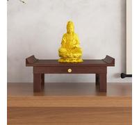 Buddhist Altar Shelf, Solid Wood Shrine, Personal Puja Table, Offering Tables, Guanyin Statue Pedestal for Home Display and Prayer