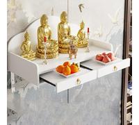 Buddhist Altar Shelf Wall Mounted, Fengshui Display Rack with Drawer for Statues, Chinese Buddhist Supplies, Ideal Home Decoration