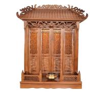 Buddhist Altar Shelf, Wall Mounted Meditation Cabinet with Retractable Pull Plate, Personal Shrine Stand for Home Decor and Spiritual Practices