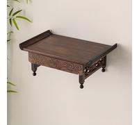 Buddhist Altar Shelf with Pull-Out Trays, Meditation Table for Personal Prayer, Tabletop/Walls - Ideal for Creating a Sacred Space (60.1x25x16cm)