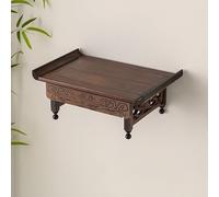 Buddhist Altar Shelf with Pull-Out Trays, Meditation Table for Personal Prayer, Tabletop/Walls - Ideal for Creating a Sacred Space (60.1x25x16cm)