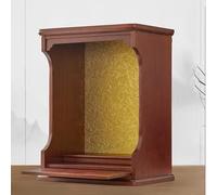 Buddhist Altar Solid Wood Wall Mounted/Desk Shrine with Drawer - God of Wealth Cabinet for Household Use, 44.5x29.5x58cm