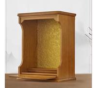 Buddhist Altar Solid Wood Wall Mounted/Desk Shrine with Drawer - God of Wealth Cabinet for Household Use, 44.5x29.5x58cm