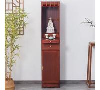 Buddhist Altar Table, Meditation Table, Pooja Cabinet with Storage for Home and Office, Bamboo Prayer Stand for Living Room and Bedroom