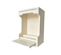 Buddhist Altar Table, Wall Mounted/desktop Shrine Meditation Cabinet for Prayer and Incense Tribute with Guan Gong & God of Wealth Statue Display