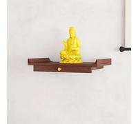 Buddhist Altar Table, Wall-Mounted Meditation Shrine with Retractable Shelf, Vintage Style Decorative Shelf for Prayer and Sacrifices in Homes and Churches