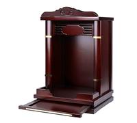 Buddhist Altar Table with Drawer - Wall-Mounted Meditation Space for Prayer & Reflection - Create a Peaceful Home Sanctuary (Red 11.8in/30cm)