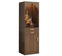Buddhist Altar Table with Sto Incense Cabinet for Prayer and Chinese Puja Table for Living Room & Study Room 40cm 15.8in Brown h