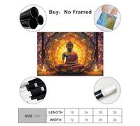 Buddhist Art, Magical God Decor Canvas Poster Bedroom Decor Landscape Office Room Decor Gift 16x24inch(40x60cm)