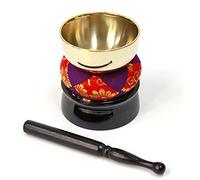なーむくまちゃん工房 Buddhist bell, B Flat, Gold, Bell Suite with Wood Striker, Cushion, and Stand