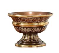Buddhist Bowl,Tibetan Singing Bowl Set,12.4cm Embossed Brass Buddha Bowl Handicraft Tribute Holy Water Cup Buddhist Bowl