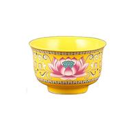 Buddhist Bowl,Tibetan Singing Bowl Set,8.5cm Ceramic Buddha Hall Offering Buddha Bowls with Eight Auspicious Tang Colorful