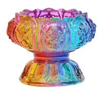 Buddhist Candle Base Azure Stone Decorative Holder for Wedding Banquet