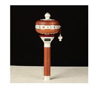 Buddhist hand-held prayer,buddhist wheel Hand Cranking Prayer Wheel Held Alloy Tibetan Buddhism Six Words Mantra(Silver)