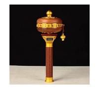 Buddhist hand-held prayer,buddhist wheel Hand Cranking Prayer Wheel Held Alloy Tibetan Buddhism Six Words Mantra(Gold)