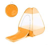 Buddhist Meditation Tent, Foldable Oxford Cloth Temples Sit-in Shelter Cabana Camping Net Tent With Storage Pouch, For Meditation And Sleep(Orange)