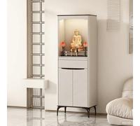 Buddhist New Chinese Style Cabinet, Shrine Table, Buddha Niche Chinese, Cabinet Pedestal Offering Tables, Table with Storage (135x40x188.5cm)