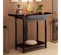Buddhist Prayer Altar Table, Bamboo Meditation Offering Table, Personal Prayer Altars with Storage, Chinese Cabinet Design for Small Spaces