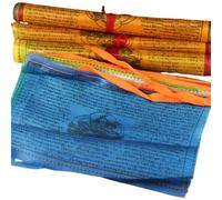 Buddhist Prayer Flags | 20 Pieces, Decoration Banner | Tibetan Flags 25x15cm, Spiritual Art, Bright Colours, Meditation, External Indoor Use