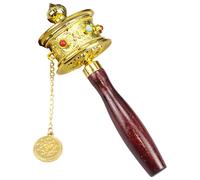 Buddhist Prayer Wheel - Hand Cranking Tool, Tibetan Spiritual, Daily Use Gift Item | Meditation Wheel for Mindfulness Focus Energy Positive Rituals Religious Practice Healing Meditation Accessories