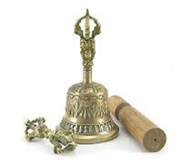 BUDDHIST SACRED SPIRITUAL TIBETAN BELL AND DORJE